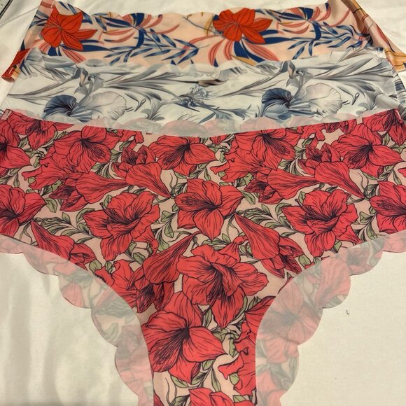 Morvia 3pk Floral Assorted Colors High Leg Woman’s panties XXL Lingerie Seamless - Picture 1 of 9